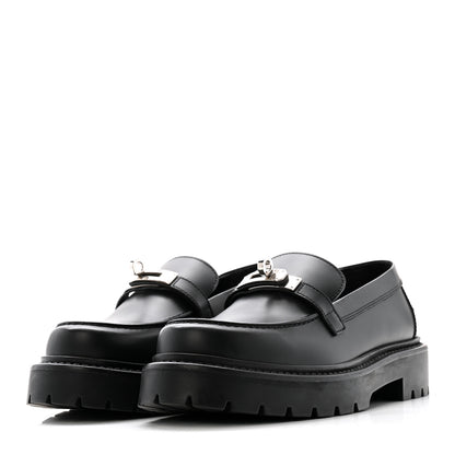 Hermes Calfskin Womens Icone Loafers 36 Black 4 of 11
