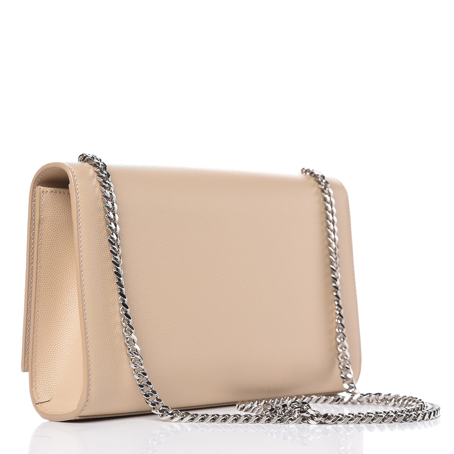 Saint Laurent Grain De Poudre Medium Monogram Kate Satchel Nude Powder 3 of 7