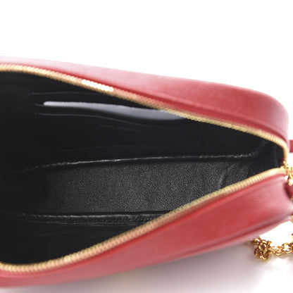 Saint Laurent Grain De Poudre Matelasse Monogram Mini Lou Camera Bag Eros Red 5 of 10
