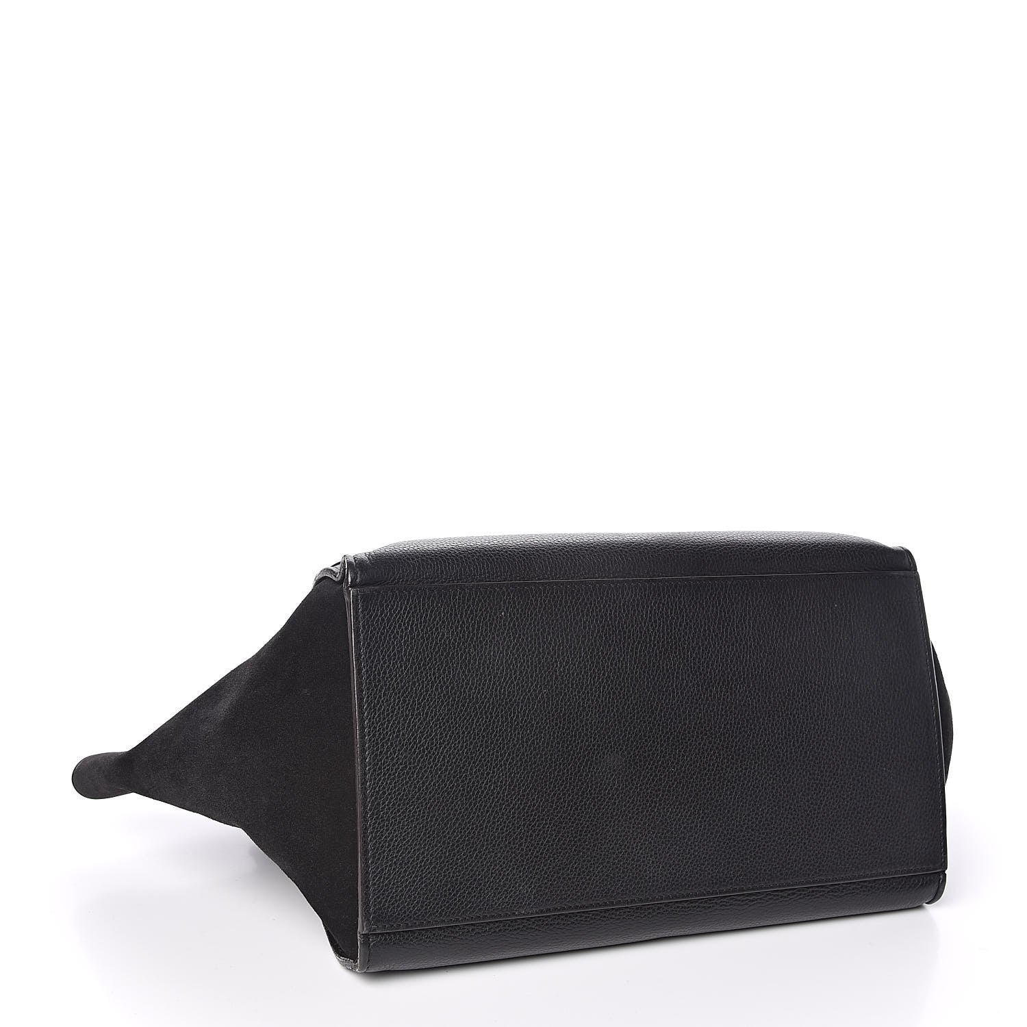 Celine Drummed Calfskin Suede Medium Trapeze Black 4 of 13