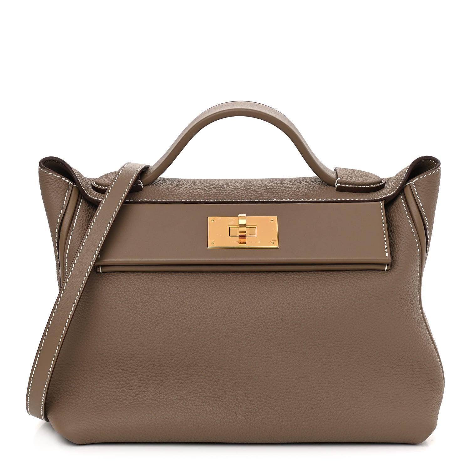 Hermes Taurillon Maurice Swift 24/24 29 Etoupe 1 of 11