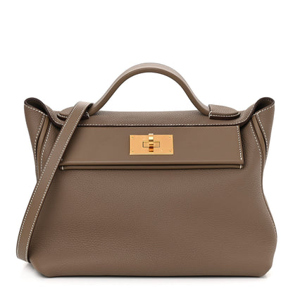 Hermes Taurillon Maurice Swift 24/24 29 Etoupe 1 of 11