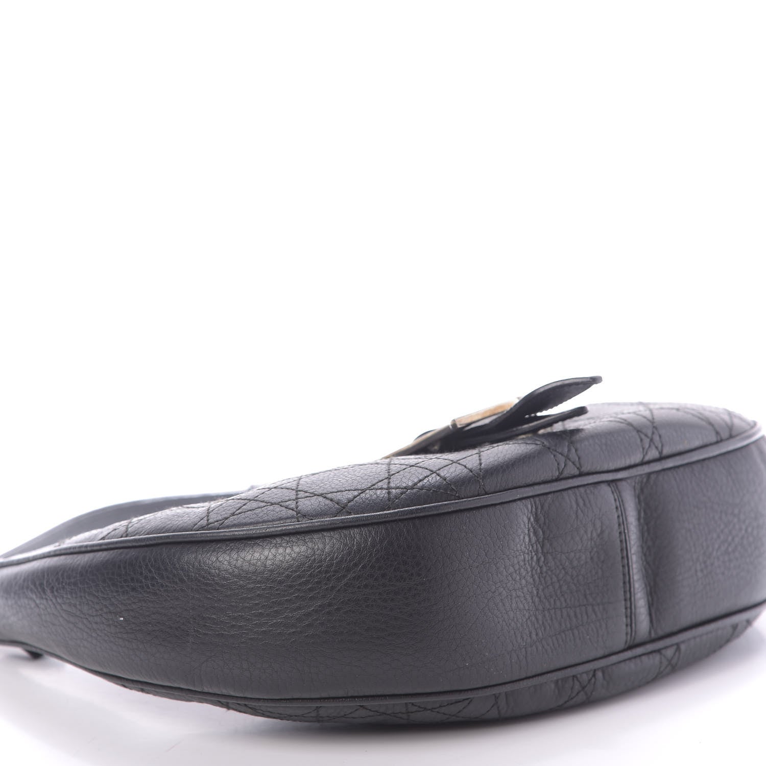 Christian Dior Grained Calfskin Cannage Hobo Black 6 of 11