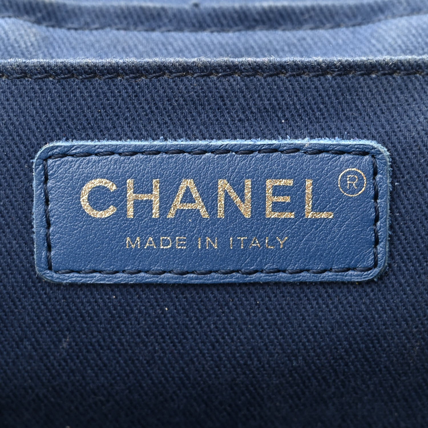 Chanel Denim Quilted Denim Trip Vanity Cosmetic Case Blue 6 of 11
