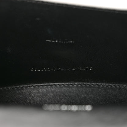 Balenciaga Metallic Calfskin Crocodile Embossed Crystal Hourglass Top Handle Bag XS Silver 7 of 12
