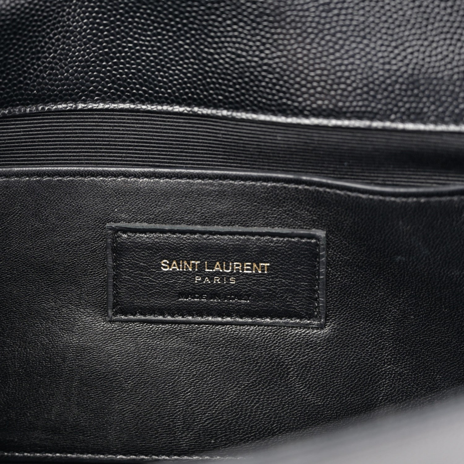 Saint Laurent Grain De Poudre Monogram Cassandre Clutch Black 6 of 7