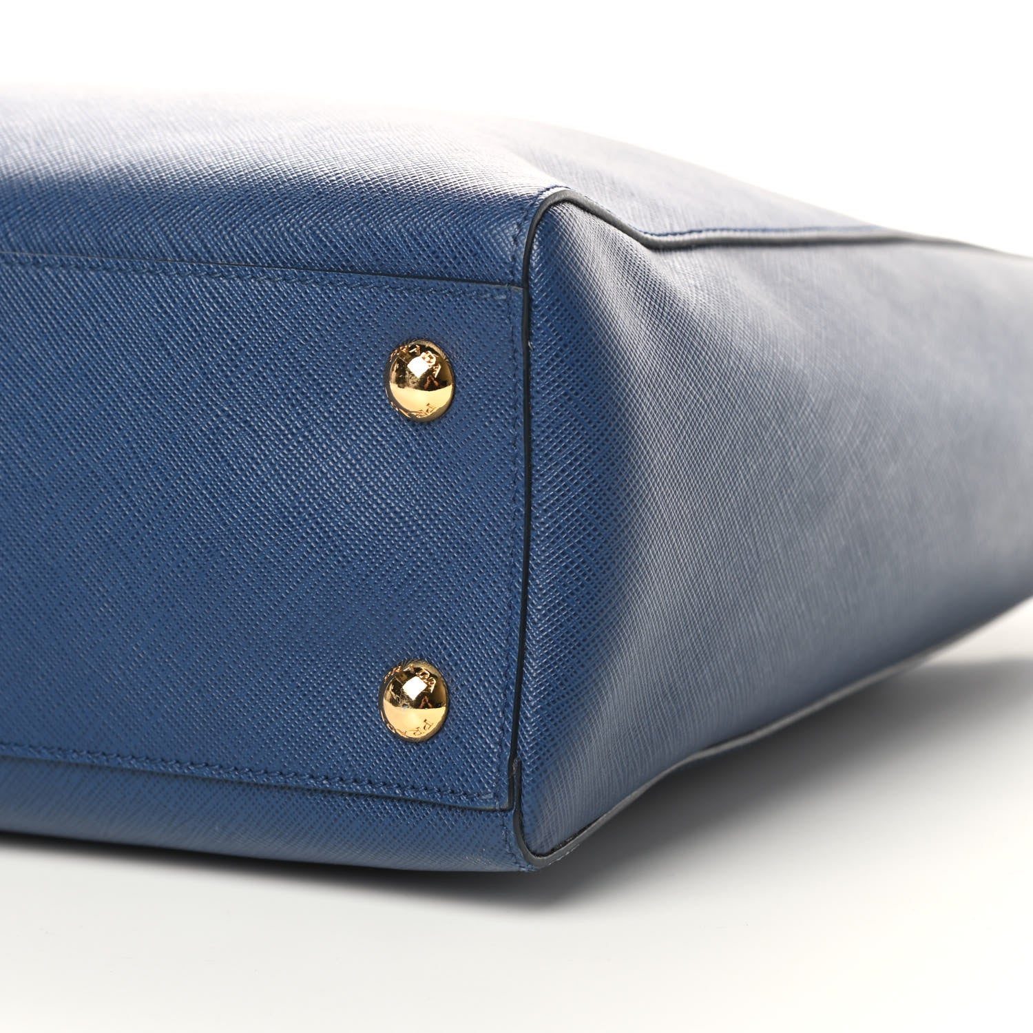 Prada Saffiano Lux Double Handle Shopping Tote Bluette 11 of 12