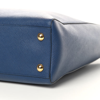 Prada Saffiano Lux Double Handle Shopping Tote Bluette 11 of 12