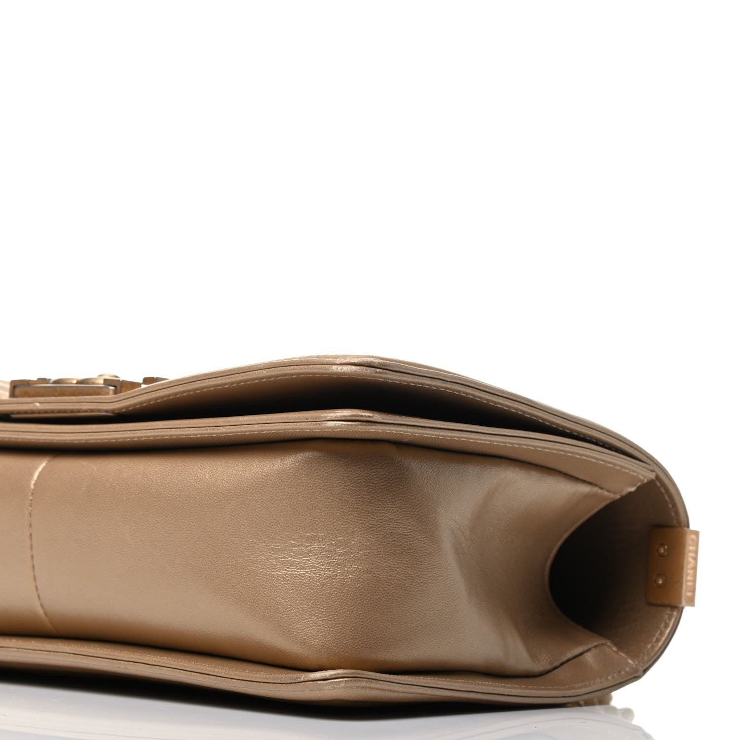 Chanel Metallic Lambskin Medium Scaled Boy Flap Gold 8 of 8