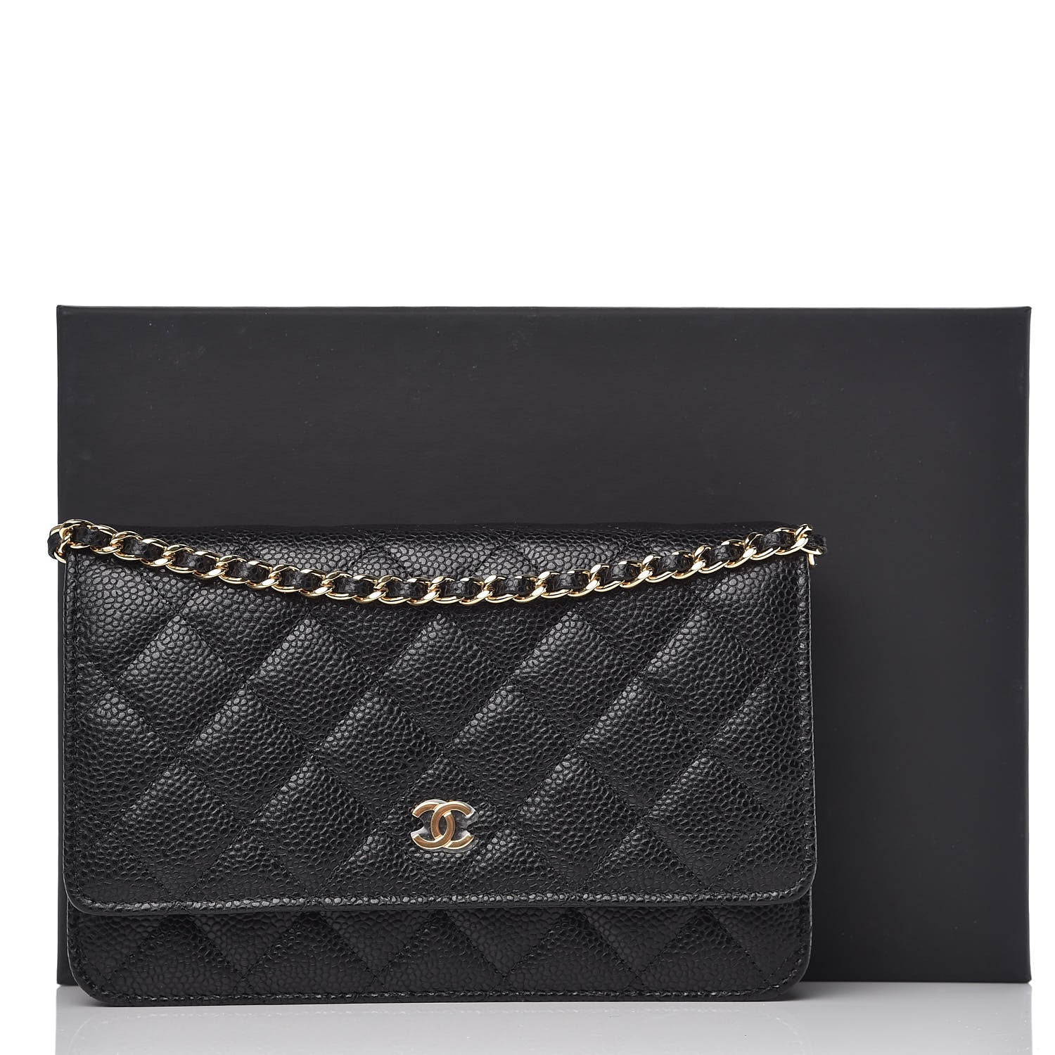 Chanel Caviar Quilted Wallet On Chain WOC Black 11 of 11