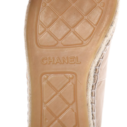 Chanel Lambskin CC Espadrilles 36 Beige Black 7 of 11