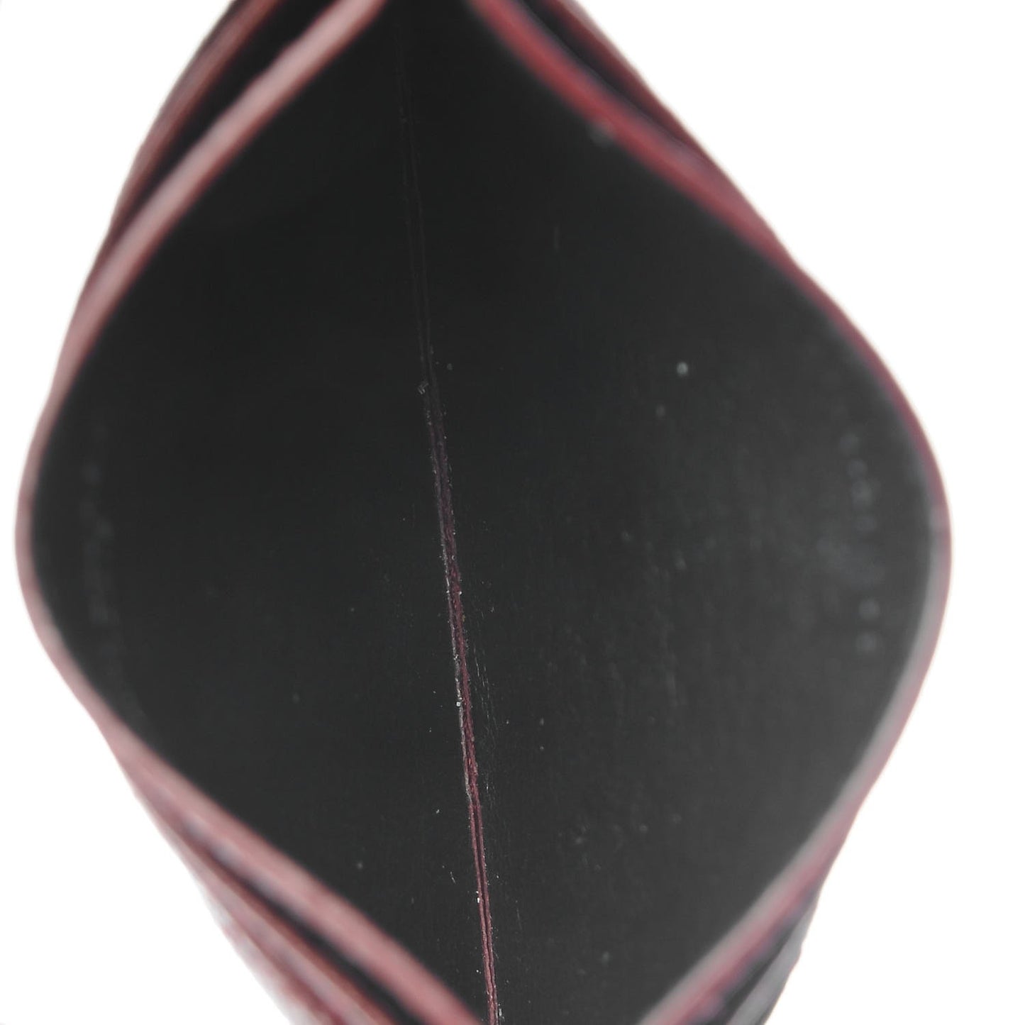 Grain De Poudre Matelasse Chevron Monogram Credit Card Case Palissandre