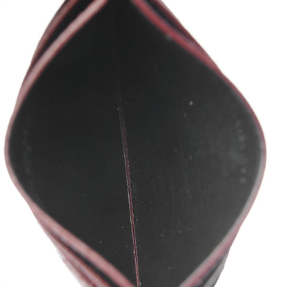 Saint Laurent Grain De Poudre Matelasse Chevron Monogram Credit Card Case Palissandre 5 of 13