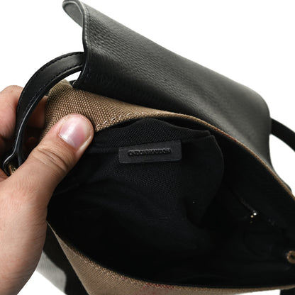 Burberry Mega Check Grainy Calfskin Small Gowan Messenger Bag Black 9 of 17