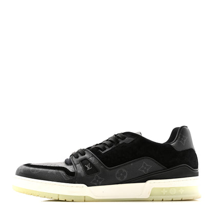 Louis Vuitton Monogram Eclipse Mens LV Trainer Sneakers 10 Black 1 of 10