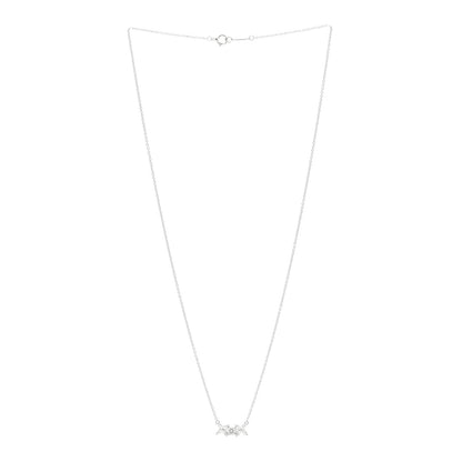 Tiffany Platinum Diamond Victoria Two Flower Pendant Necklace 3 of 5