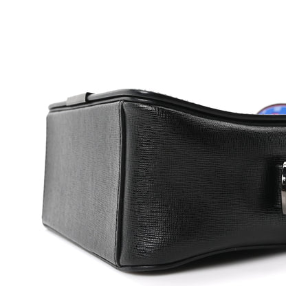 Off-White Saffiano Striped Mini Diag Binder Clip Bag Black White Indus 9 of 9