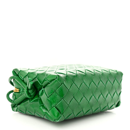Bottega Veneta Patent Nappa Intrecciato Mini Loop Camera Bag Green 4 of 11