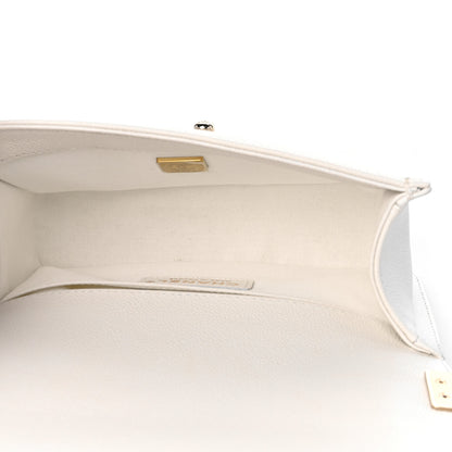 Chanel Caviar Quilted Small Boy Flap White 5 of 11