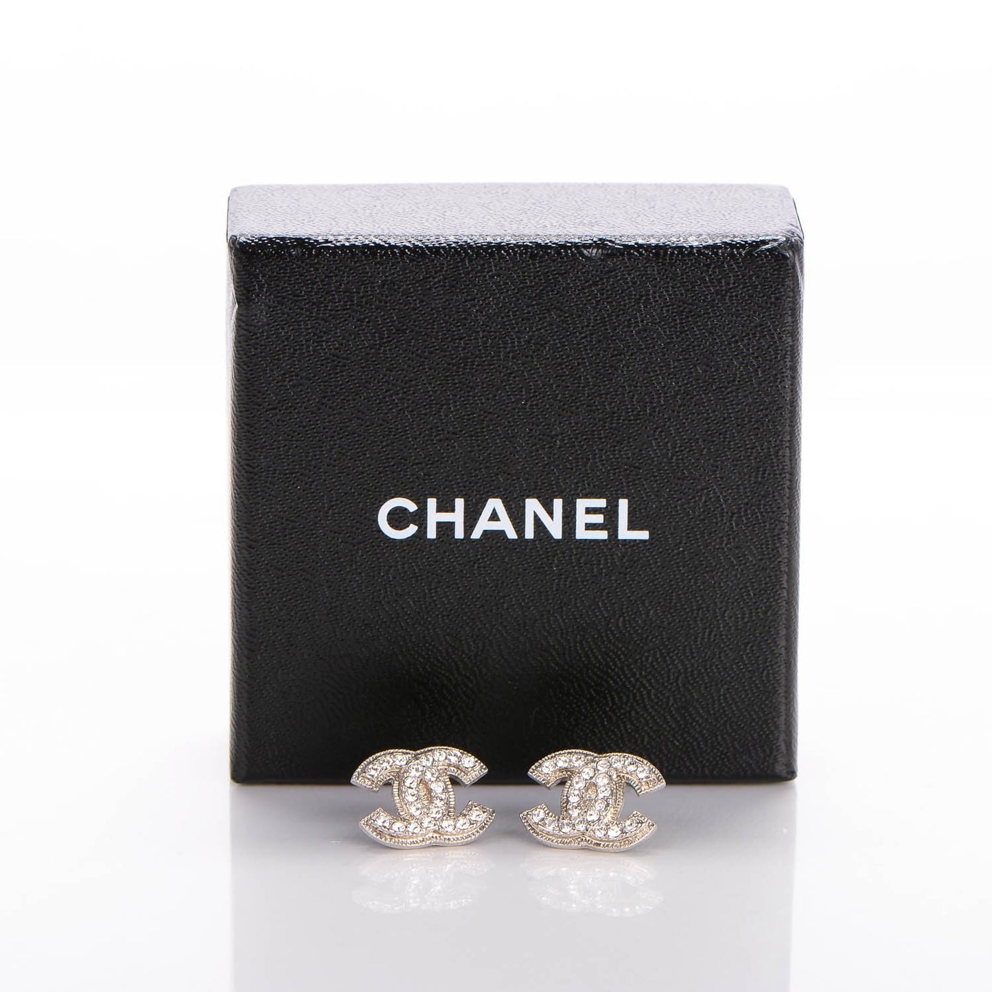 Crystal CC Earrings Silver