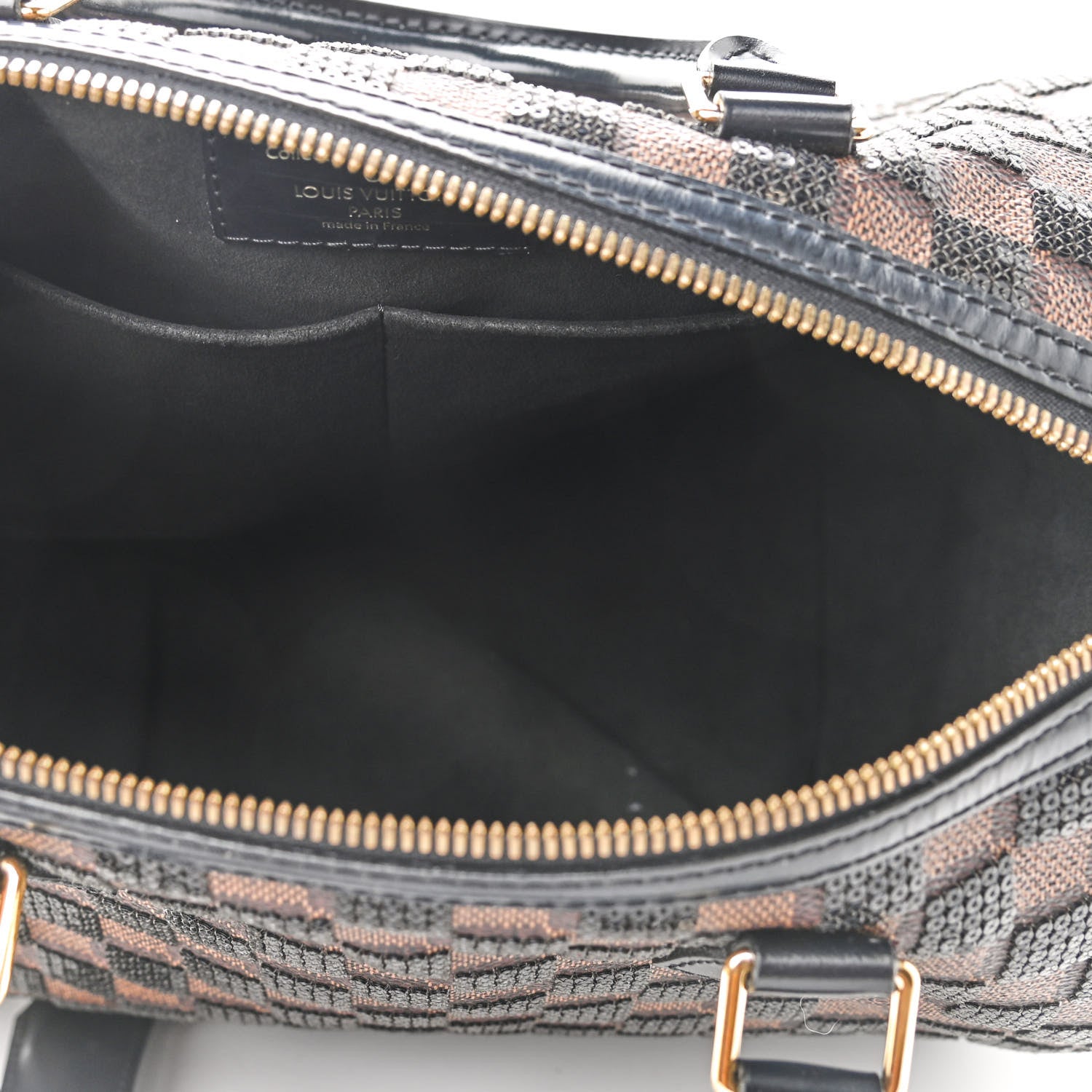 Louis Vuitton Damier Paillettes Speedy 30 Black 5 of 11