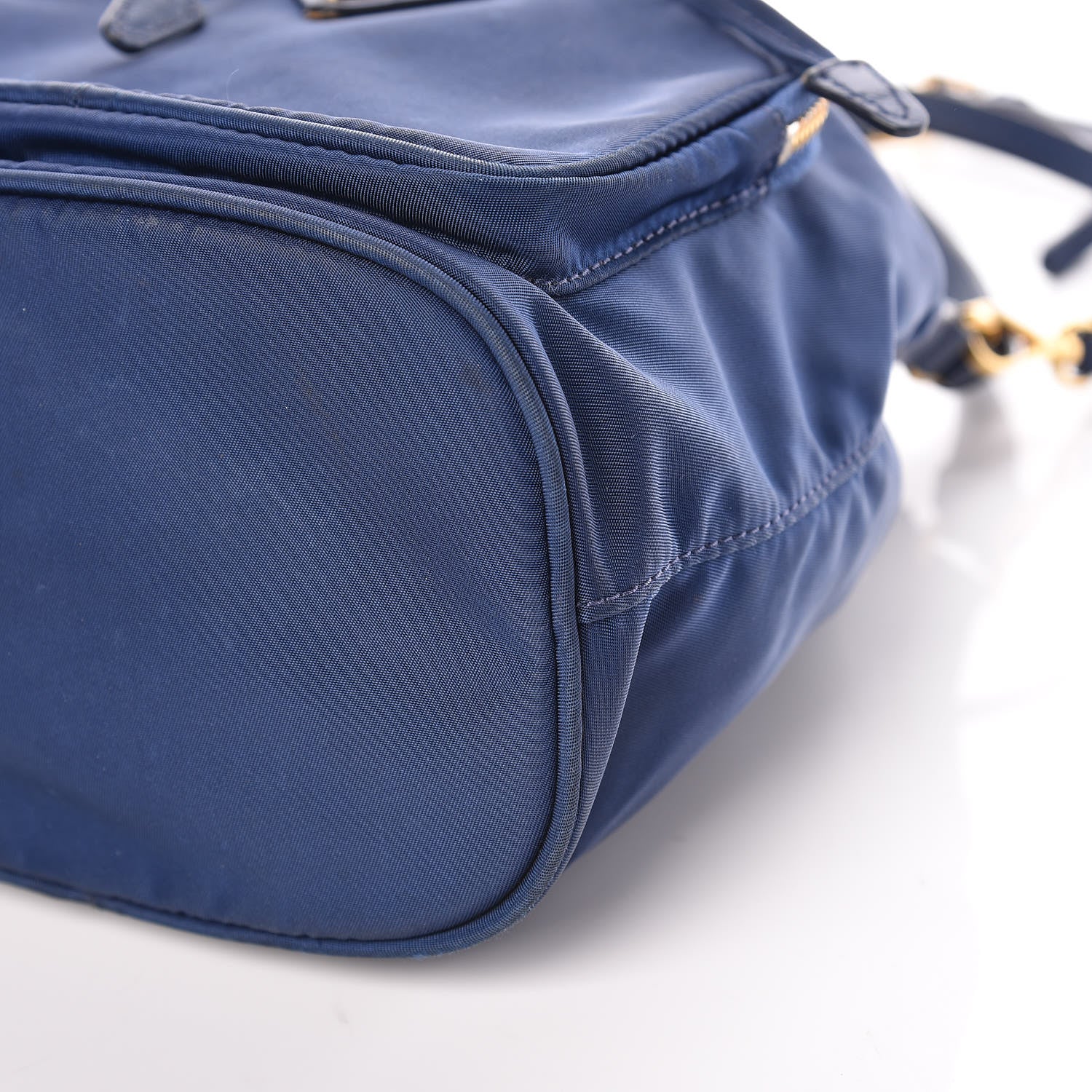 Prada Saffiano Tessuto Nylon Mini Bucket Crossbody Bag Royal 10 of 12
