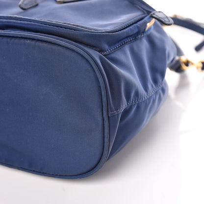 Prada Saffiano Tessuto Nylon Mini Bucket Crossbody Bag Royal 10 of 12
