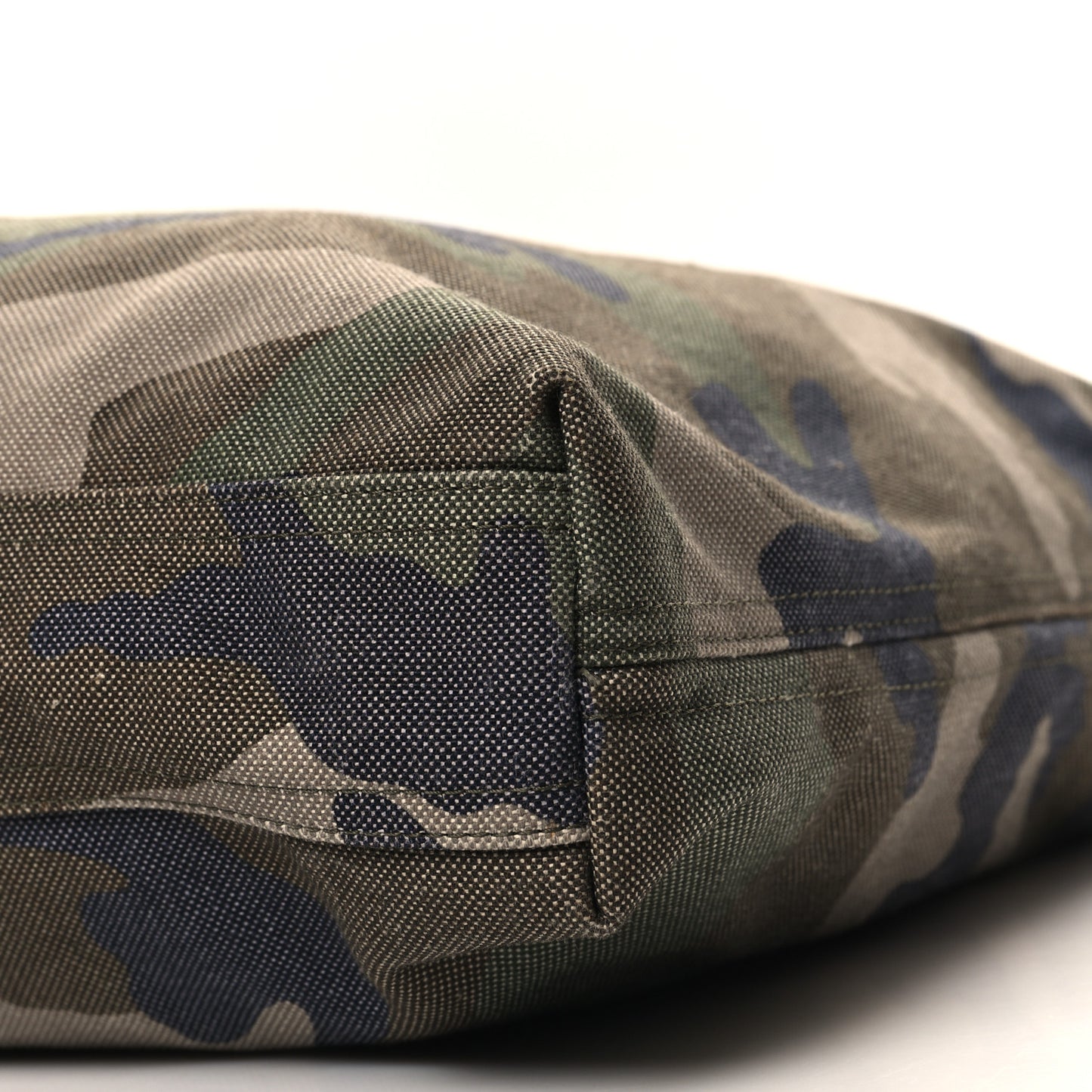 Canvas Calfskin Camouflage Tote Multicolor