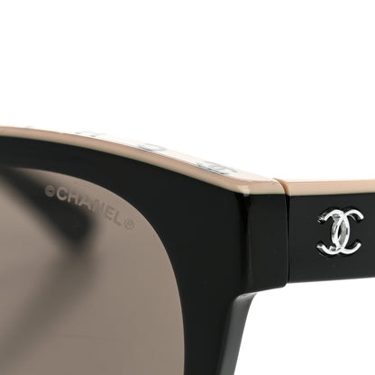 Chanel Acetate CC Butterfly Sunglasses 5414 Black Beige 7 of 8