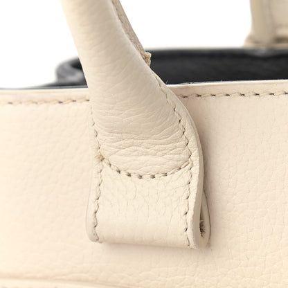 Chanel Grained Calfskin Mini Bi-Color Neo Executive Shopper Tote Beige Black 13 of 14