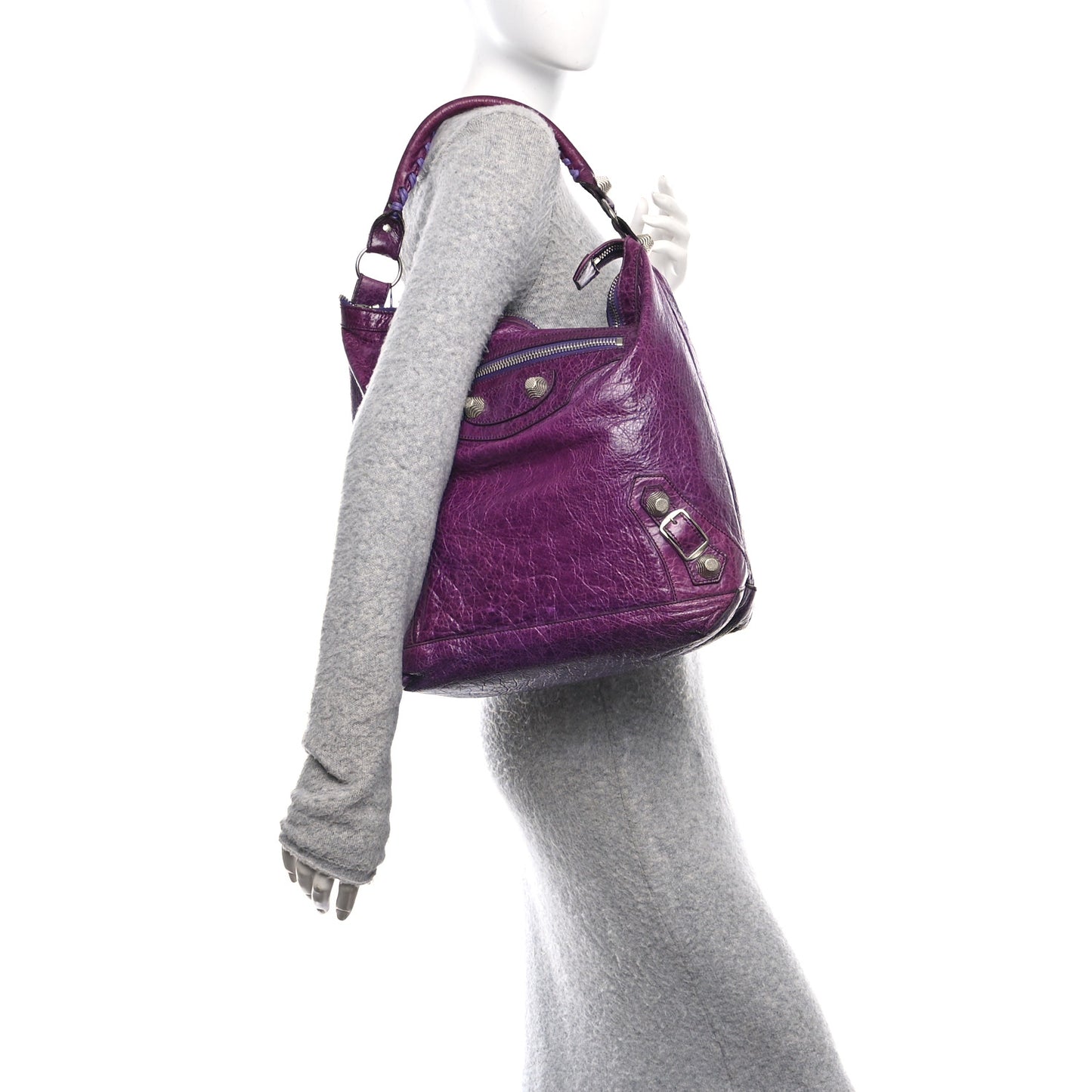 Agneau Giant 21 Silver Hardware Day Hobo Raisin