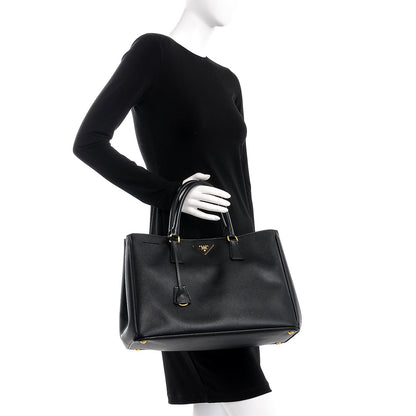 Prada Saffiano Lux Large Tote Black 2 of 7