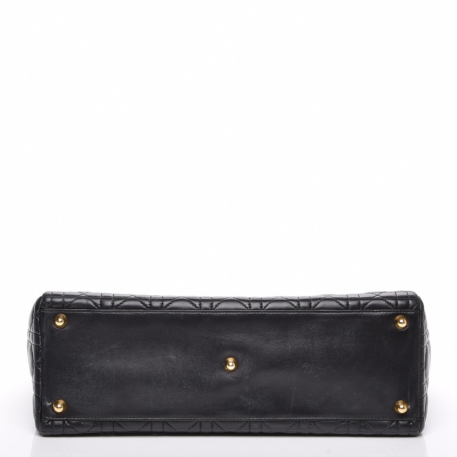 Christian Dior Vintage Lambskin Cannage Large Lady Dior Black 5 of 8
