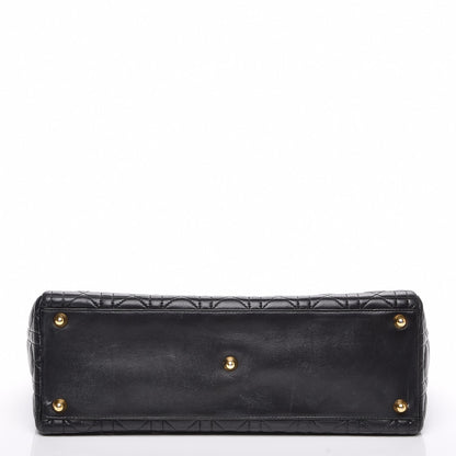 Christian Dior Vintage Lambskin Cannage Large Lady Dior Black 5 of 8