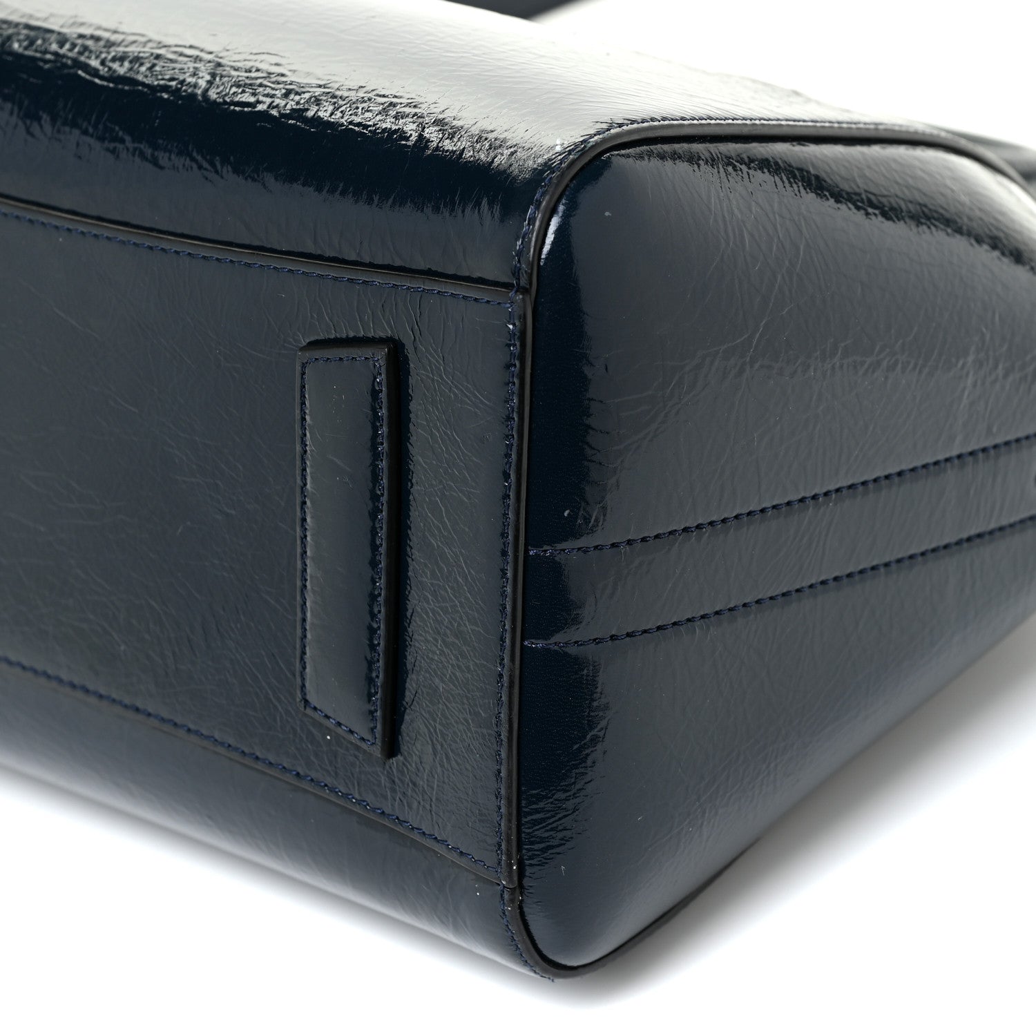 Givenchy Crinkled Patent Deerskin Small Antigona Deep Blue 8 of 19