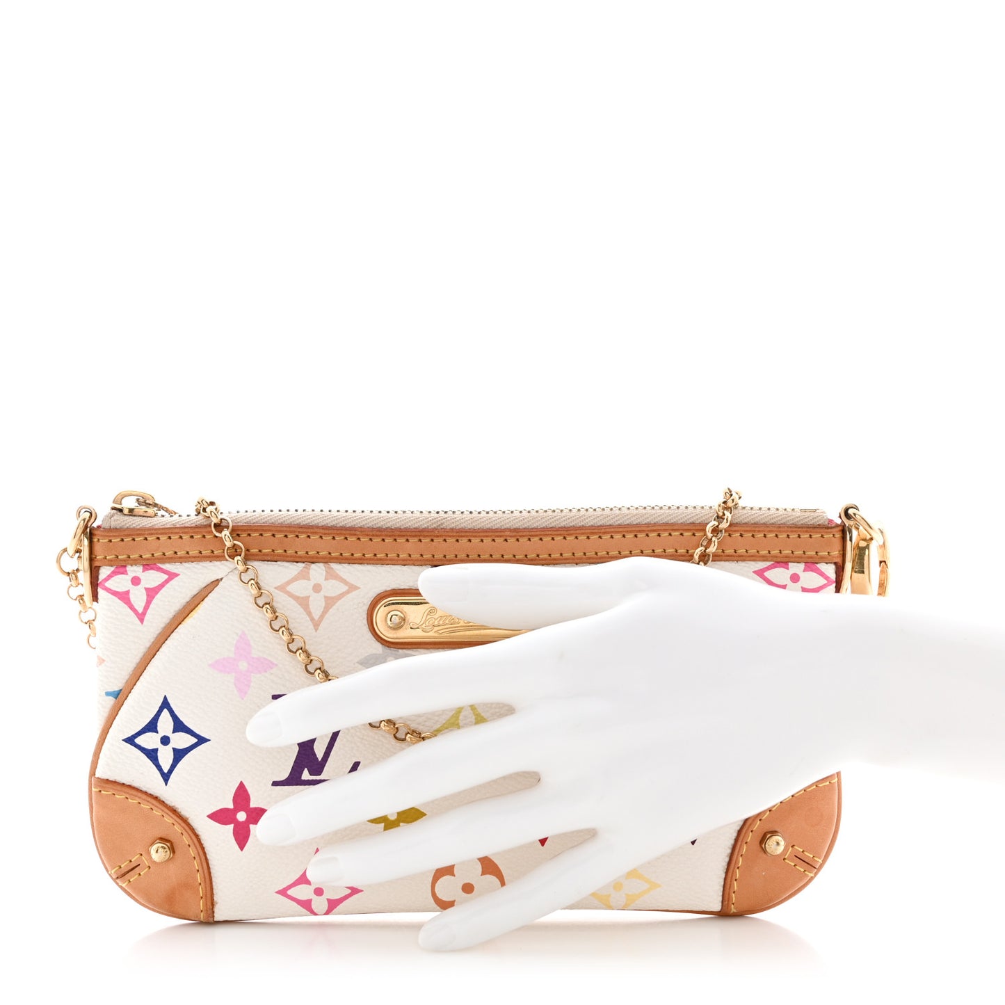 Monogram Multicolor Pochette Milla MM White