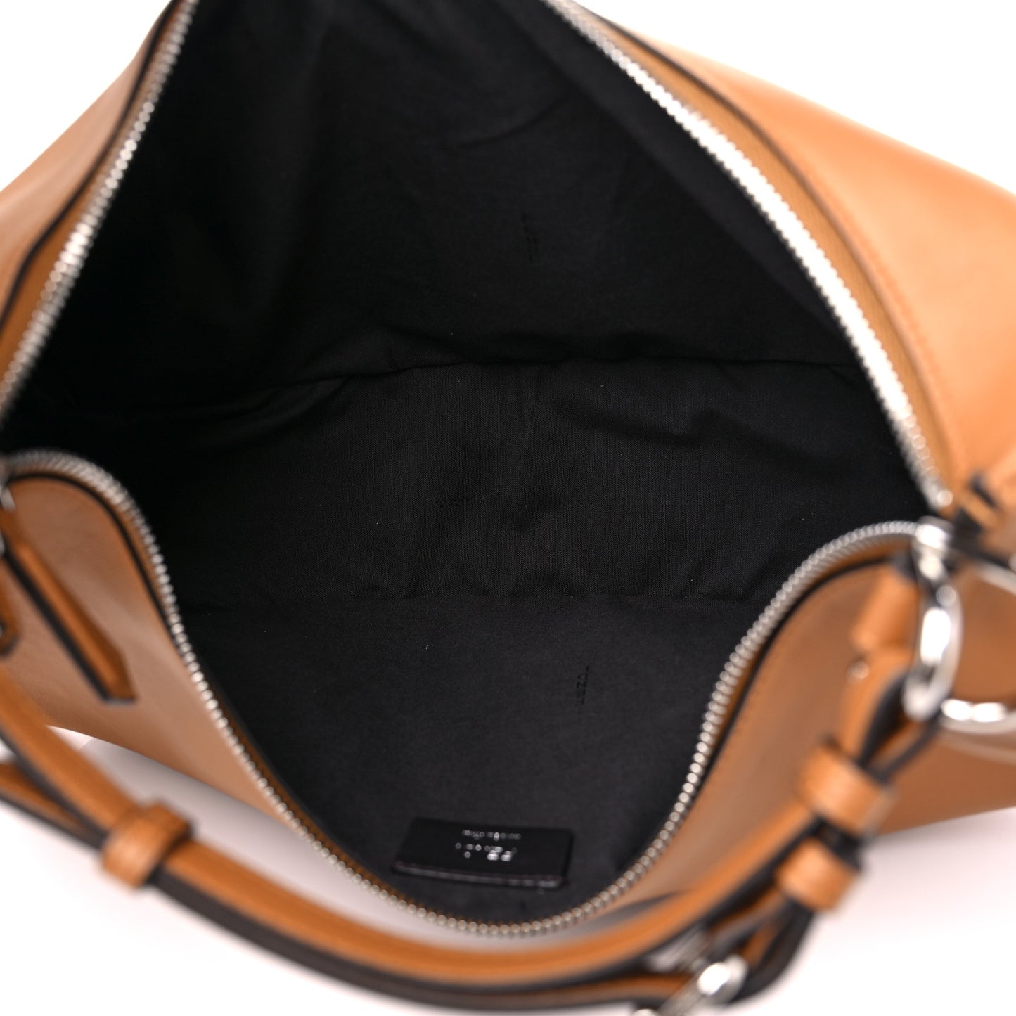 Vitello Grace Matte Medium Fendigraphy Hobo Bag Caramello