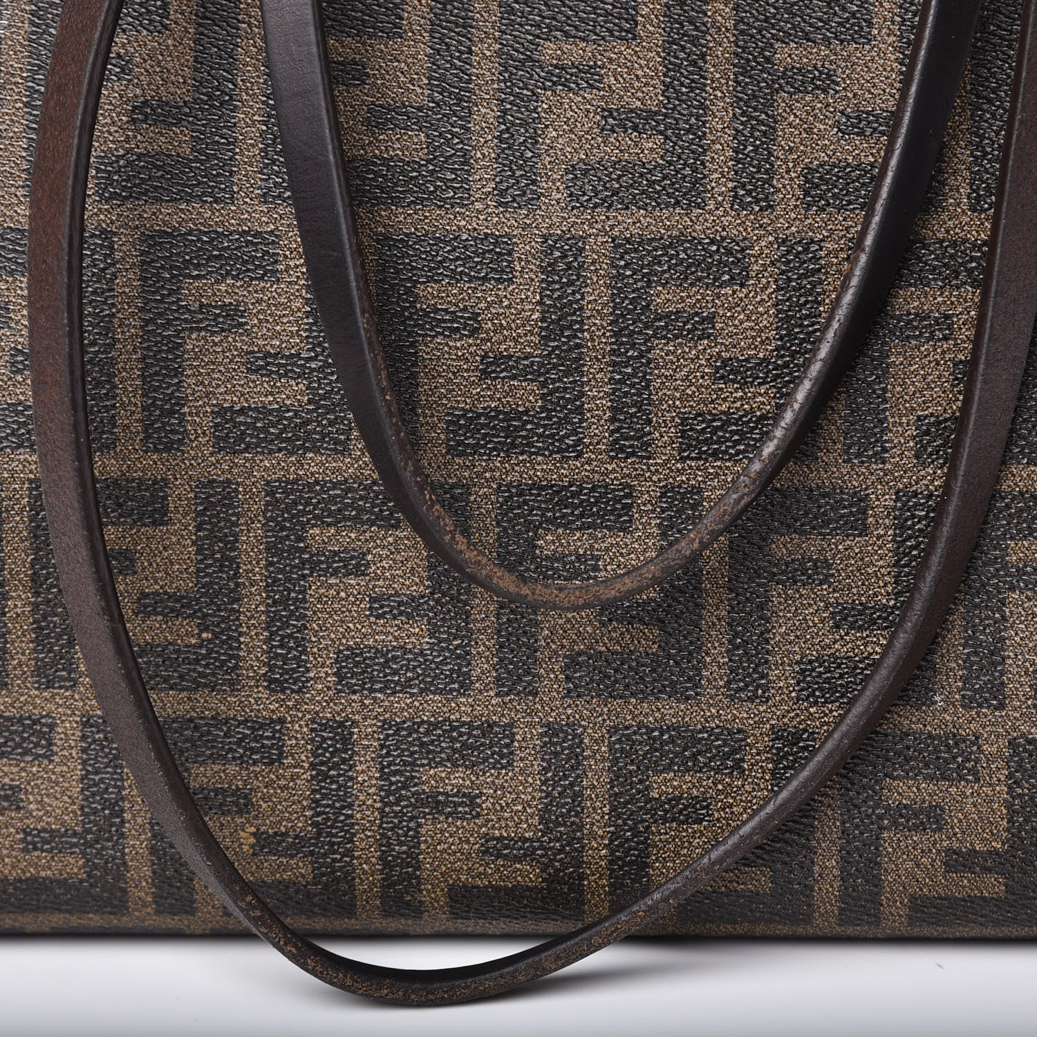 Fendi Zucca Spalmati Medium Roll Tote Tobacco Fuxia 17 of 19