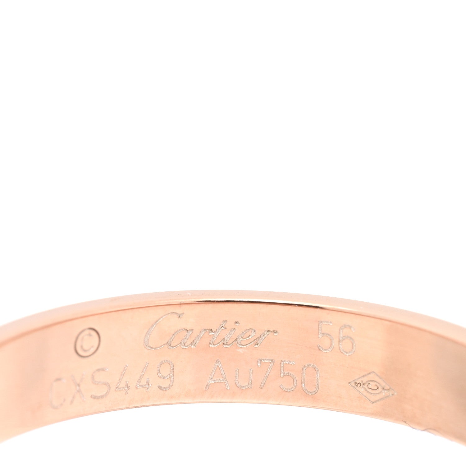 Cartier 18K Pink Gold 3.5mm LOVE Wedding Band Ring 56 7.5 4 of 4