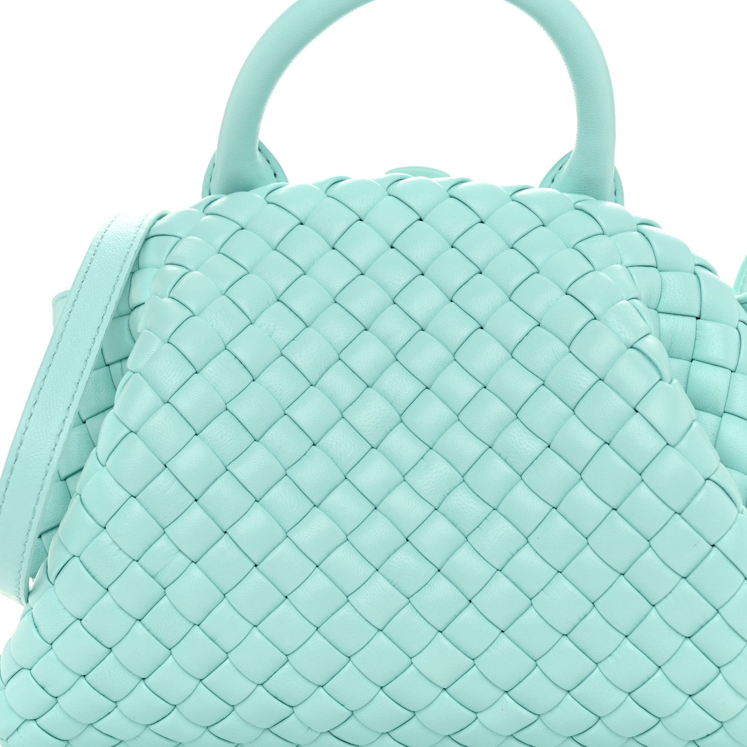 Bottega Veneta Nappa Intreccio Mini Padded Handle Bag Celadon 8 of 11