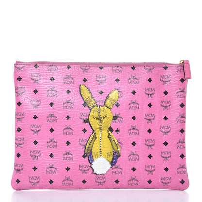MCM Visetos Rabbit Pouch Pink 4 of 11