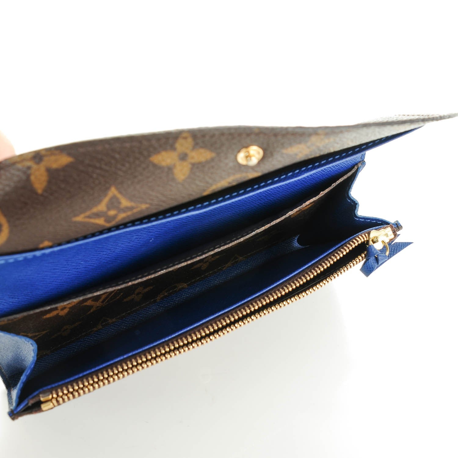 Louis Vuitton Monogram Emilie Wallet Blue 5 of 7
