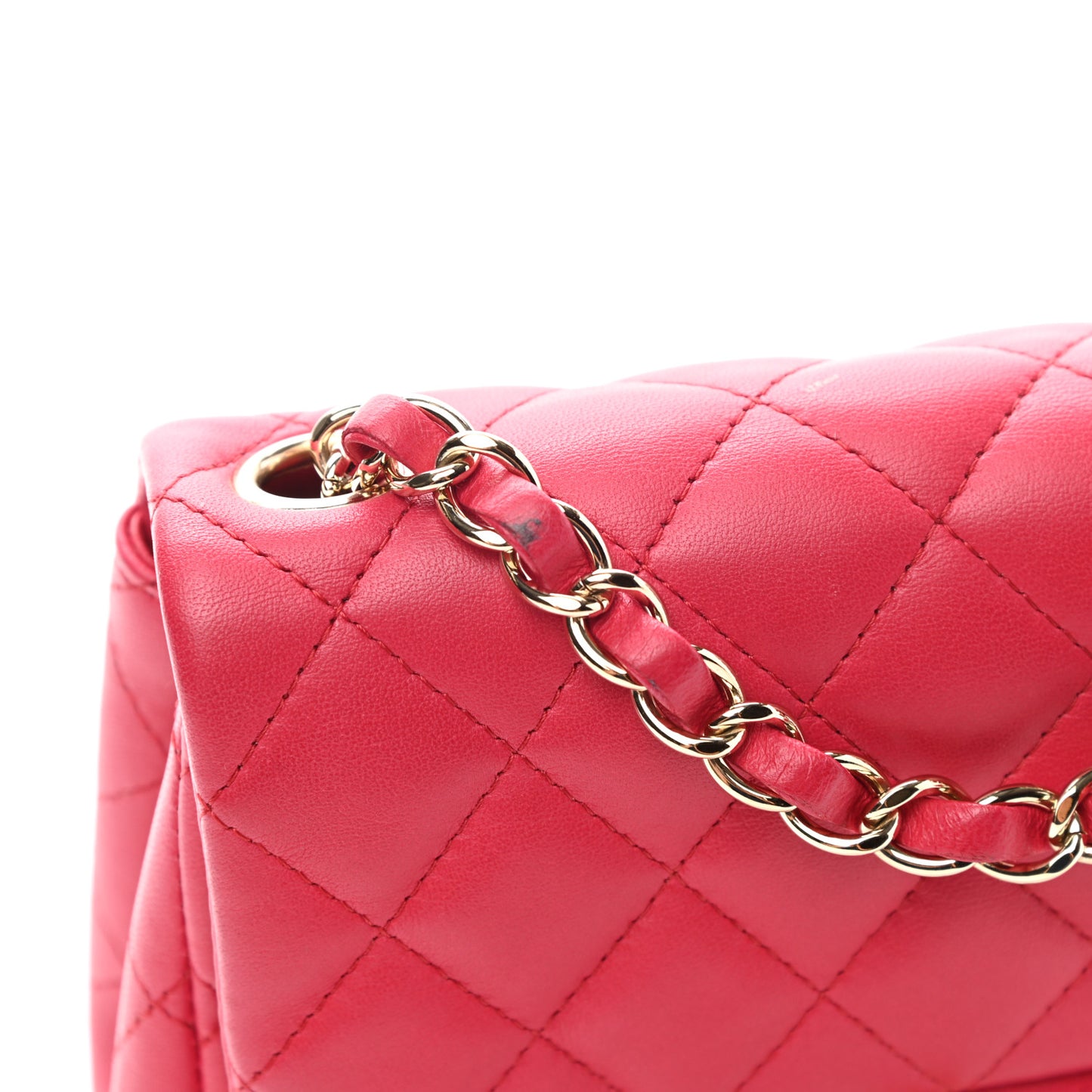 Lambskin Quilted Mini Square Flap Pink