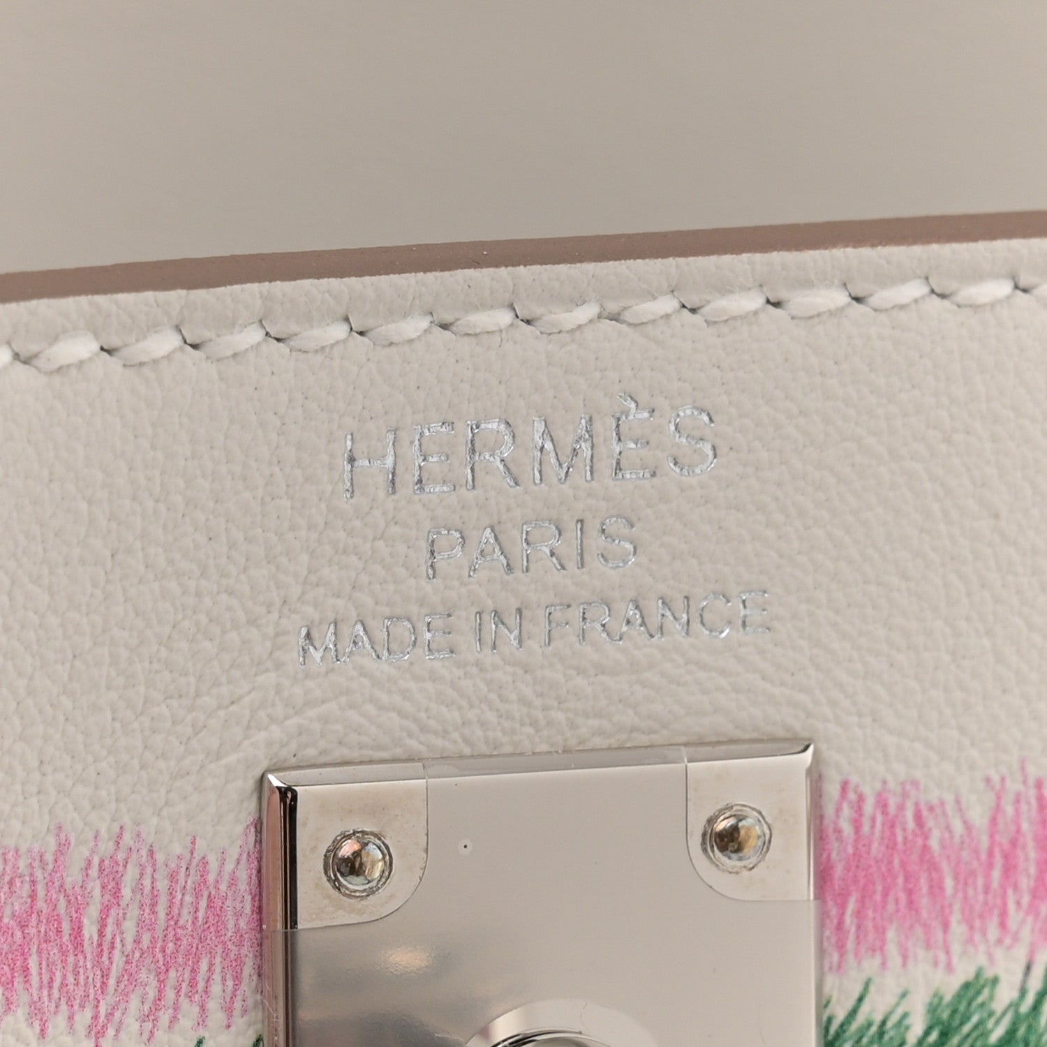 Hermes Swift Tartan Kelly Retourne 25 Gris Pale Rose Bubblegum Vert Moyen 6 of 11