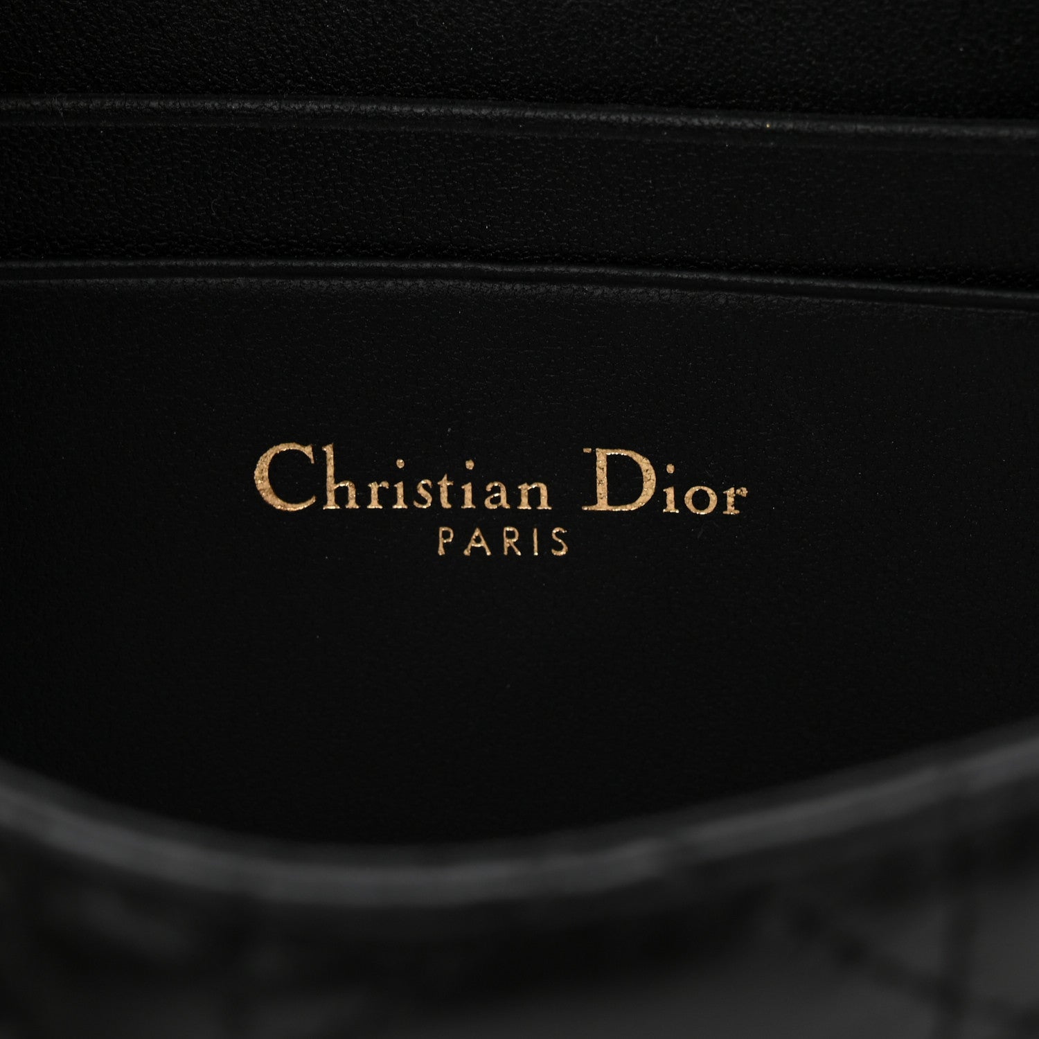 Christian Dior Lambskin Cannage Dior Talk Phone Pouch Black 6 of 11