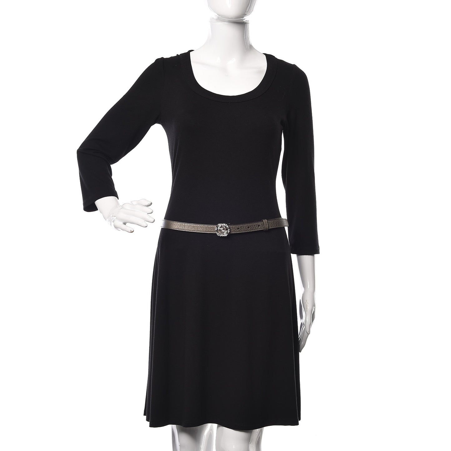Metallic Calfskin Crystal Interlocking G Belt 95 38 Sasso