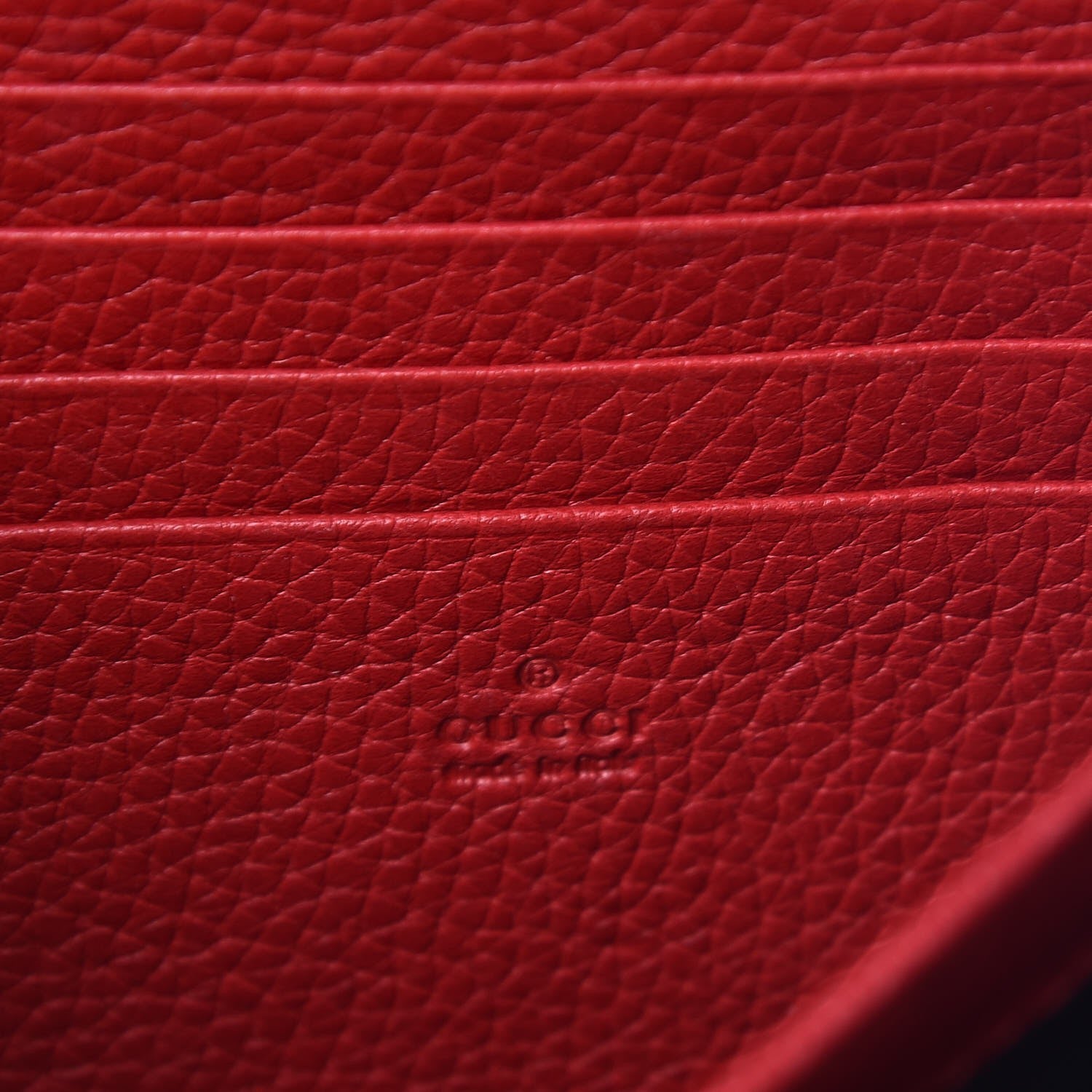 Gucci Calfskin GG Marmont Chain Wallet Vulcanic Red 6 of 9