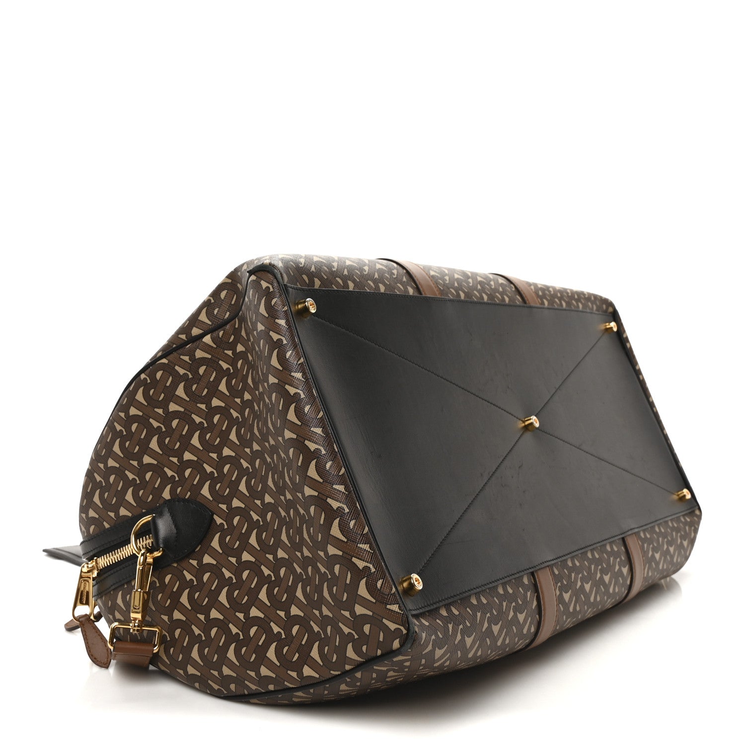 Burberry E-Canvas Monogram Duffle Bag Brown 3 of 9