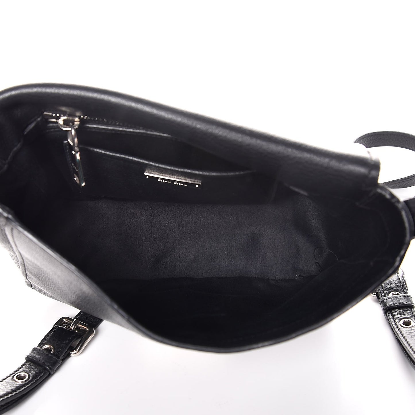 Goatskin Madras Shoulder Bag Black