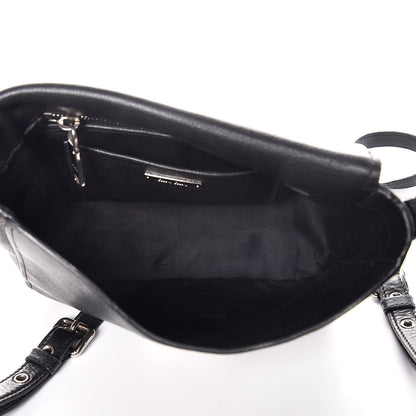 Miu Miu Goatskin Madras Shoulder Bag Black 5 of 9